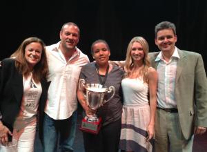 Tylah Arcbold, Hudson Cup Winner, pictured with YouthCast Judges